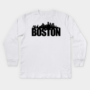 Boston Skyline Kids Long Sleeve T-Shirt